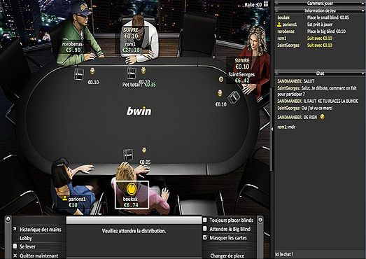 Jouez sur la table de poker en ligne Bwin Poker !